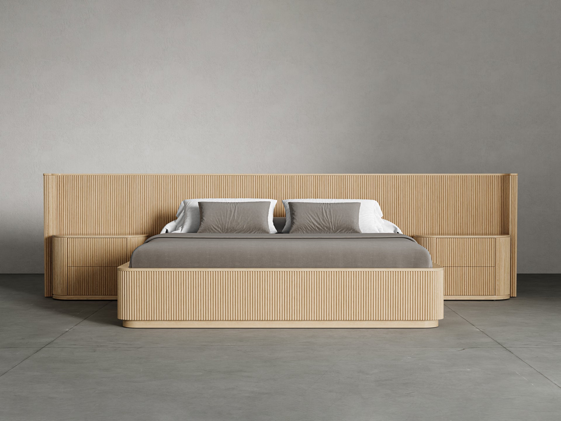 Surabaya Extended Bed with Nightstands