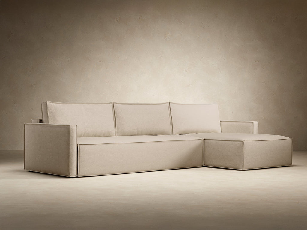 Newilla Slim Arms Sectional Sofa Bed
