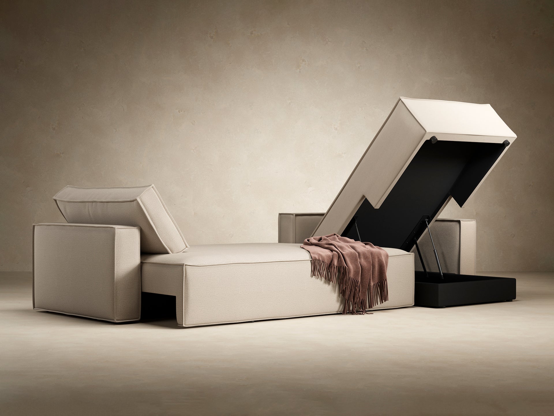 Newilla Standard Arms Sectional Sofa Bed