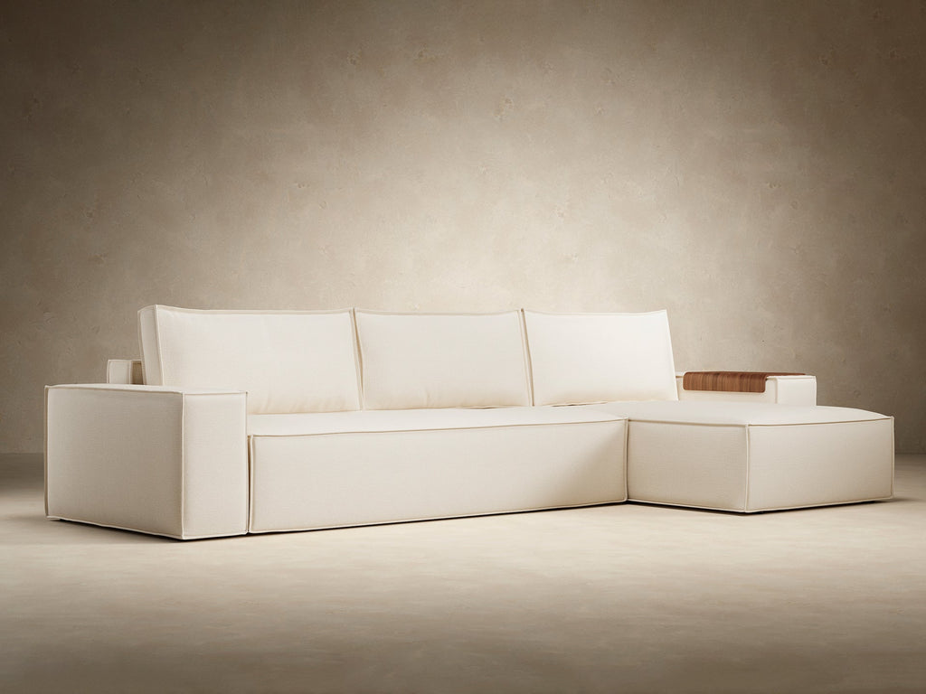 Newilla Wide Arms Sectional Sofa Bed