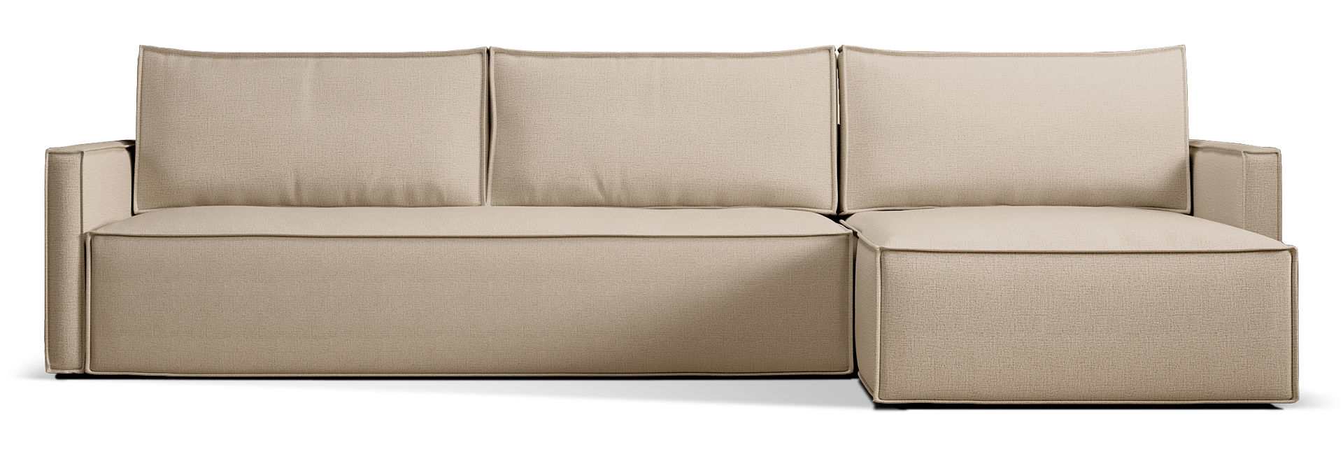 Newilla Slim Arms Sectional Sofa Bed